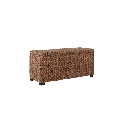Woven Rattan Wicker Solid wood Banana Leaf Storage Trunk