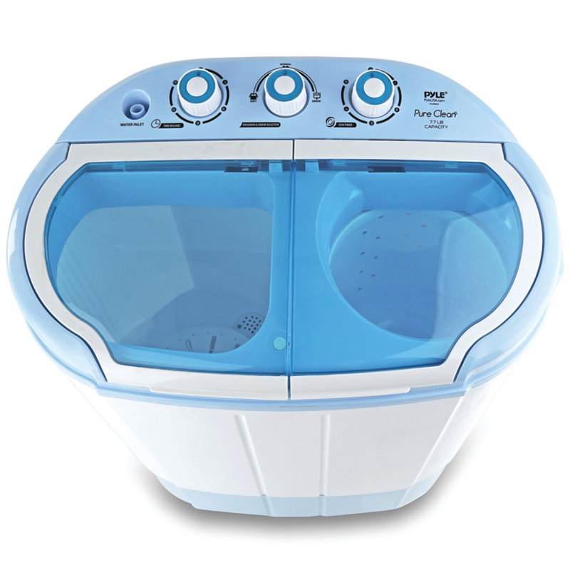 Pyle Portable Washer & Dryer Combo in Blue/White