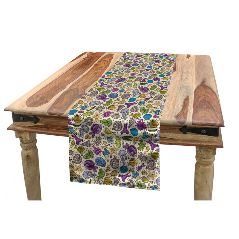 Chemin de table géométrique, 120 po x 16 po