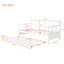 Twin Size Daybed With Trundle, Robust Wood Construction For Added Sleeping Area Trundle In White, Solid Multi-functional Space-639590526