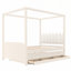 Lit plateforme avec tête de lit tapissier, lit gigogne simple, 3 tiroirs, auvent Princess, rangement et assemblage facile-222793672-222793677