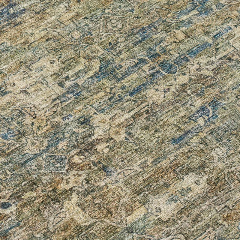 Machine Washable Indoor/Outdoor Chantille ACN2324 Ikat Rug, Rectangle 5' x 7'6"