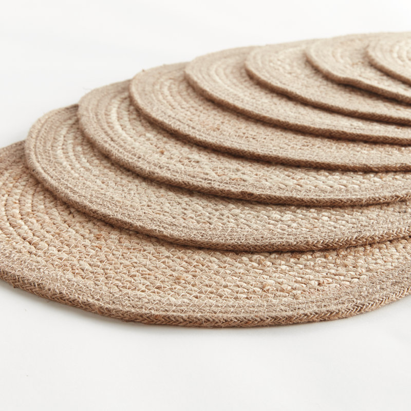 Napperon Tresse Artisan, Brun clair / taupe