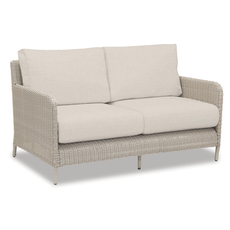 Manhattan 61'' High-Density Polyethylene (HDPE) Wicker Outdoor Loveseat