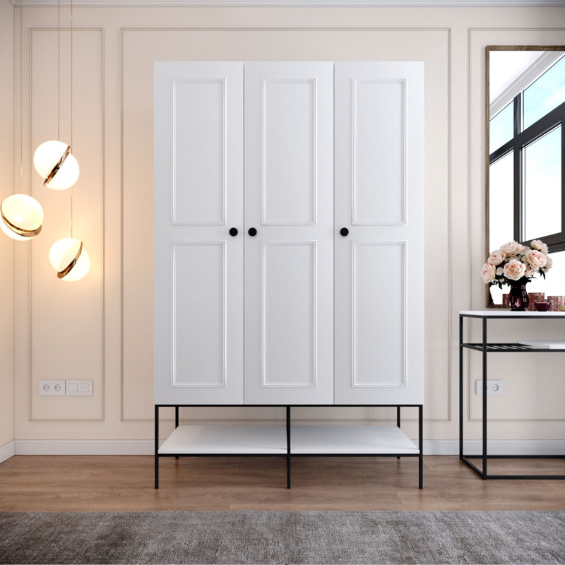 Kaius 3 Door Manufactured Wood Wardrobe