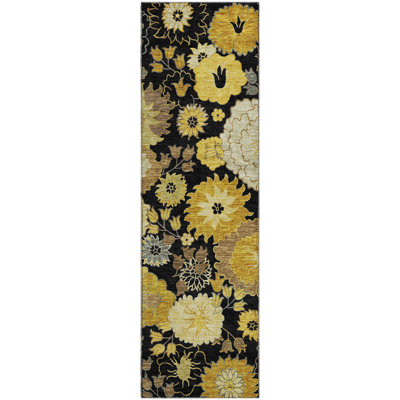 Premium Machine Washable Mayfield AMF2294 Floral Rug