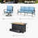 Tapasi 5 - Person Patio Conversation Set with Swivel Lounge Chairs &  Firepit Table