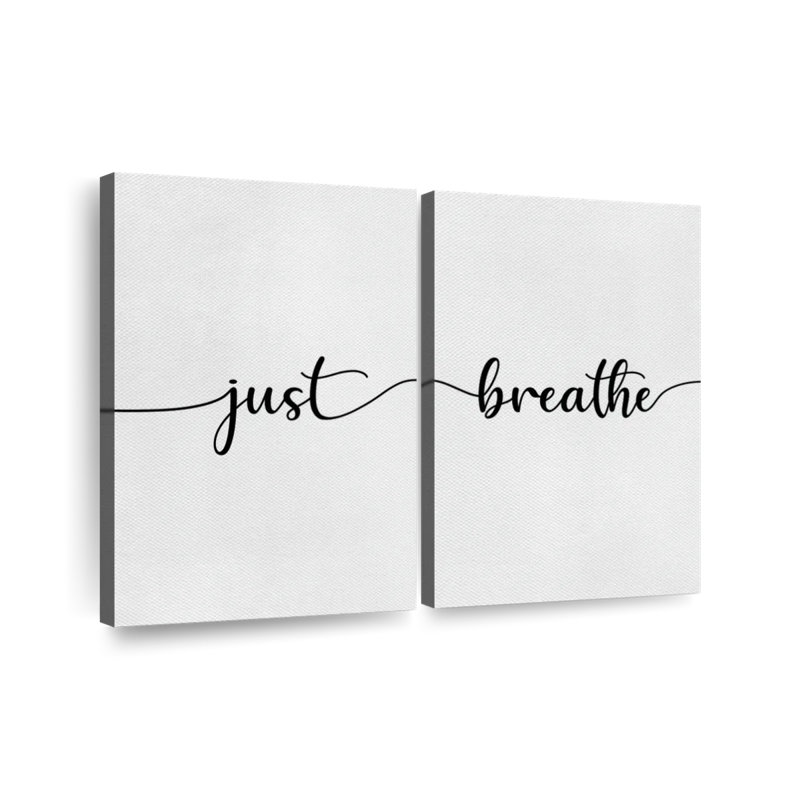 Zen Just Breathe 2 pièces, H 12 po x l 17 po x P 1 po