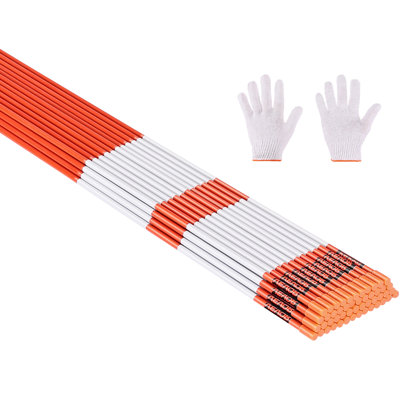 Marqueurs d’allée réfléchissants de 5/16 po de diamètre 72 po Réflecteurs de piquets de neige orange