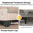 Diamond Button Design Bed Frame with Height-Adjustable Headboard, Charging Station, RGB LED Lights, Easy to Assemble-1819119434-1819119432