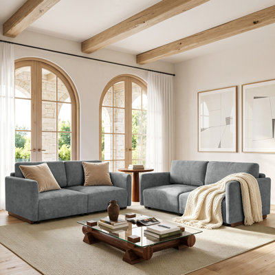 Upholstered Convertible Sleeper Sofa with Pull-Out Bed