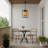1-Light Rattan Outdoor/Indoor Coastal Boho Lantern Pendant Light