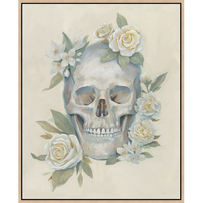 Floral Skull Painting by Richard Ryder