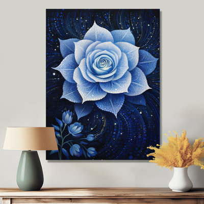 «Magical Blue Nocturnal Rose» - art mural rose