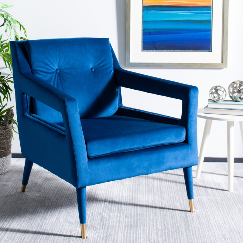 Velveteen Velvet Armchair, Navy Velvet