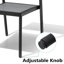Ensemble repas pour 8 personnes l 84 po x P 39 po en aluminium avec chaises empilables-1663001531