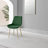 Edzard Industrial Style Wood Effect Dining Table Set with 4 Luxury Velvet Upholstered Dining Chairs-1067361411
