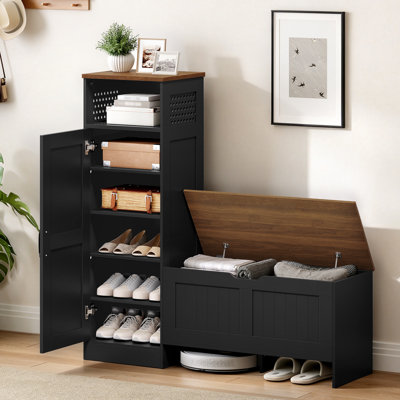 Range-chaussures avec banc et rangement
