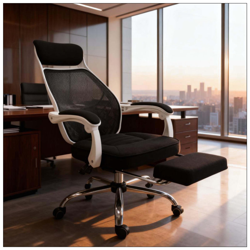 High Back Mesh Office Chair Swivel Recline Footrest Headrest Armrest