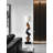 Italian Style Paulownia Wood and Linen Floor Lamp