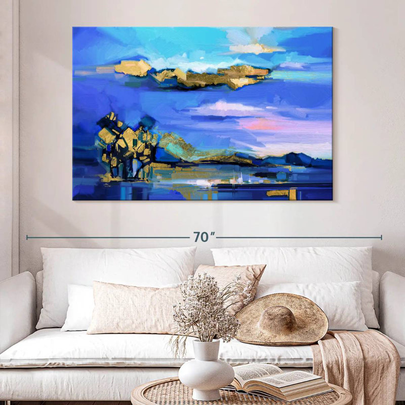 Avery Abstract Landscape Acrylic, 34" H x 51" W
