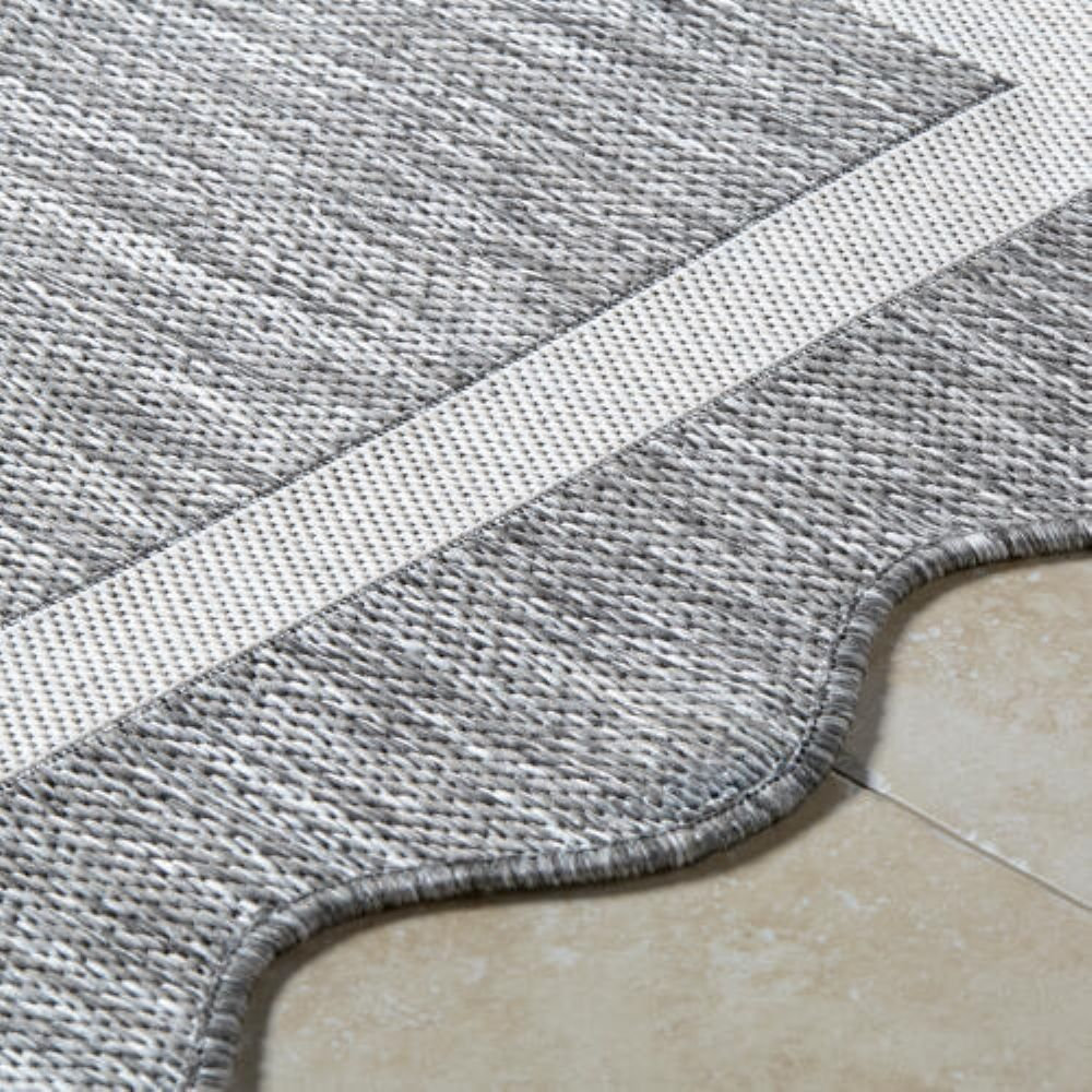 Skiles Checkered Outdoor Rug, Rectangle 9'2.2" x 12'0.1"