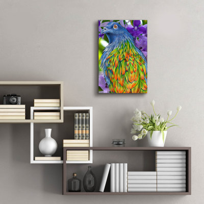 Art mural en verre Nicobar Pigeon par Tim Jeffs