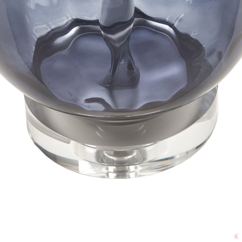 Lampe de table en verre Ombre, Bleu très foncé