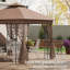Pavillon de jardin d'extérieur 10 pi x 10 pi, brun foncé