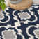 Gertz Shag Navy/Gray/Ivory Area Rug