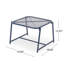 Ensemble de conversation d'extérieur 3 pièces avec cadre en fer durable bleu marine