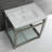 Kingston Brass Quadras 31-Inch Ceramic Console Sink with Steel Base and Glass Shelf-49619354-55384131
