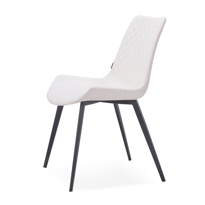 Albieri 18.5'' H Upholstered Side Chair, White/Black
