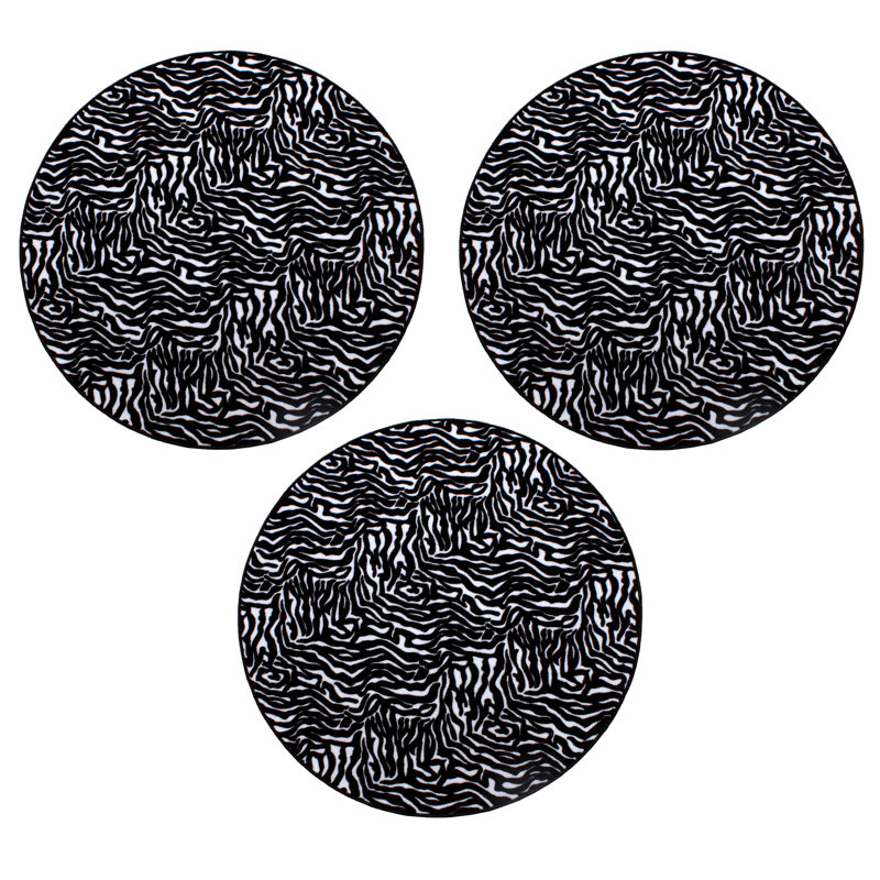 Blaydon Washable Animal Print Indoor Rug, Round 3'