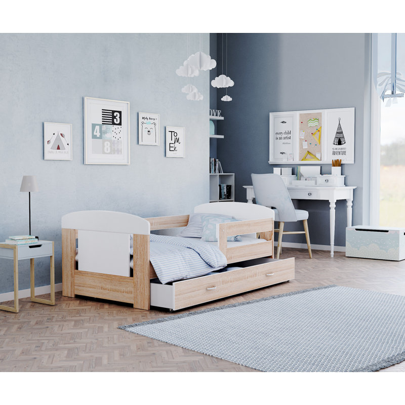 Pierre Cabin Bed with Storage Included, European Toddler (80 x 160cm), Oak