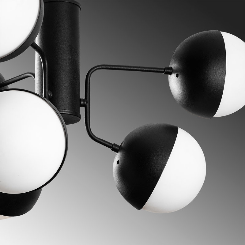 Belue 6 - Light Unique/Statement Chandelier, Black/White, Black