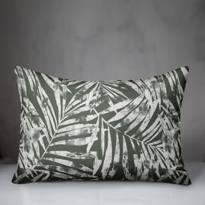 Floral Outdoor Reversible Throw Pillow