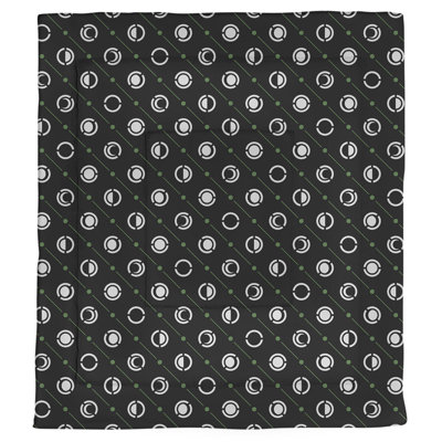 Édredon simple réversible en microfibre à deux couleurs Moon phases