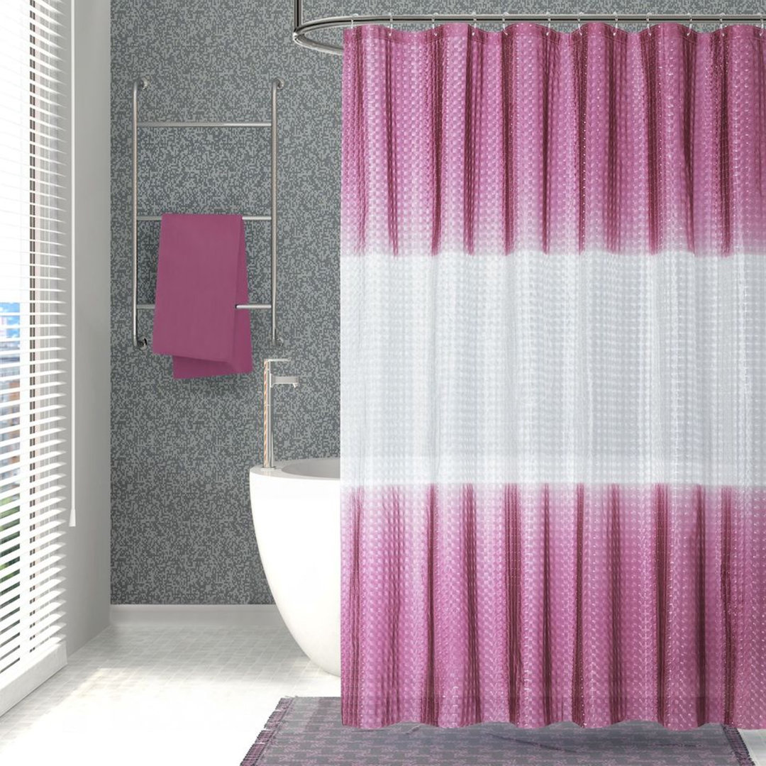 Shower Curtain Liner Waterproof PEVA Grommets Stripe Design Heavy Duty Bathroom Accessories 70x72 Latitude Run® 