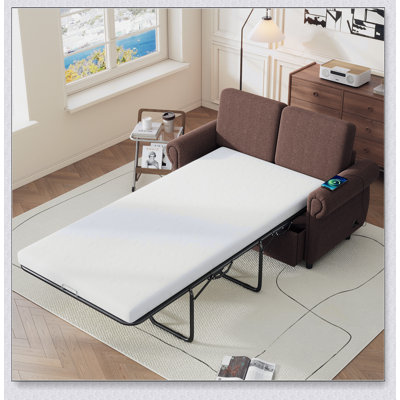 Canapé-lit escamotable Orisfur avec matelas à mémoire de forme simple, parfait pour le confort et l'efficacité dans les salons