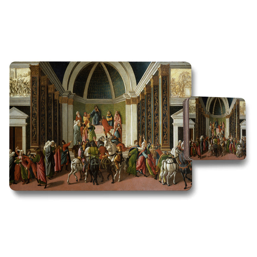 Classical Hall Scene Placemat And Coaster Set Artwork