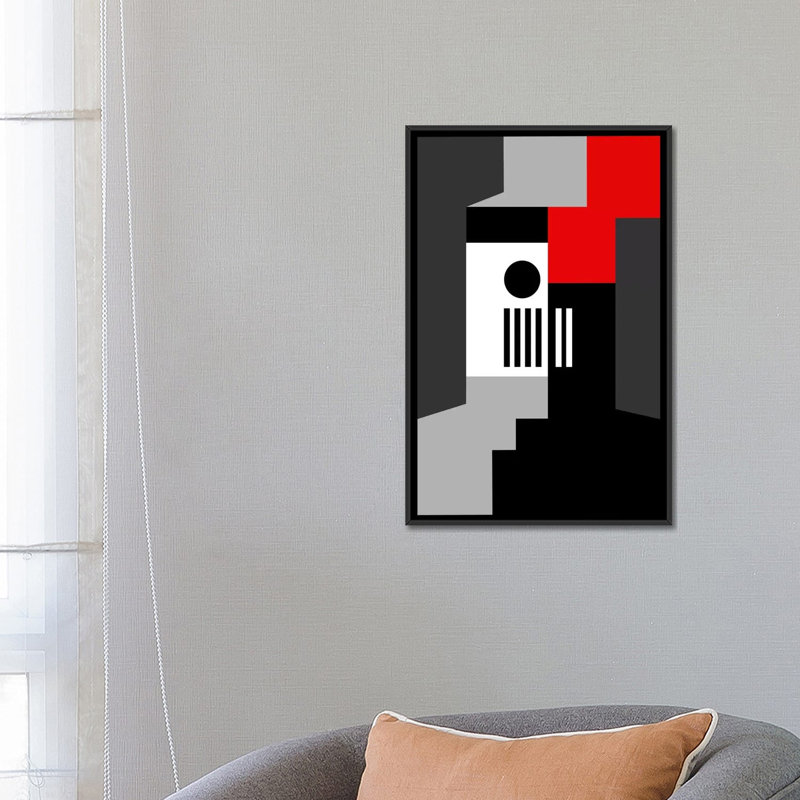 « war industry », reproduction d’impression sur toile, H 26 po x l 18 po x P 1,5 po, Toile avec cadre noir, Pas de tapis