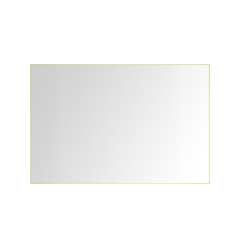 Miroir de salle de bain 72 po x 48 po avec cadre en aluminium, miroir mural rectangulaire, White, 48 po x 72 po
