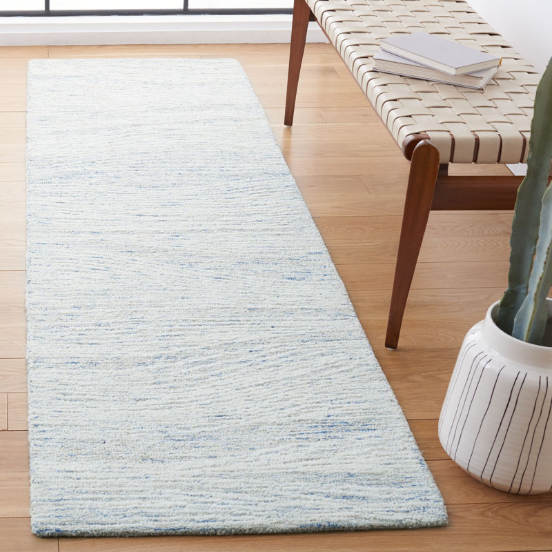 Alfhild Metro Hand Tufted Indian Wool And Cotton With Latex Abstract Rug, Runner 2'3" x 8'