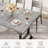 70.9" Large Dining Room Table for 6, Rectangular Kitchen Table with Heavy Duty Metal Legs-1104144418