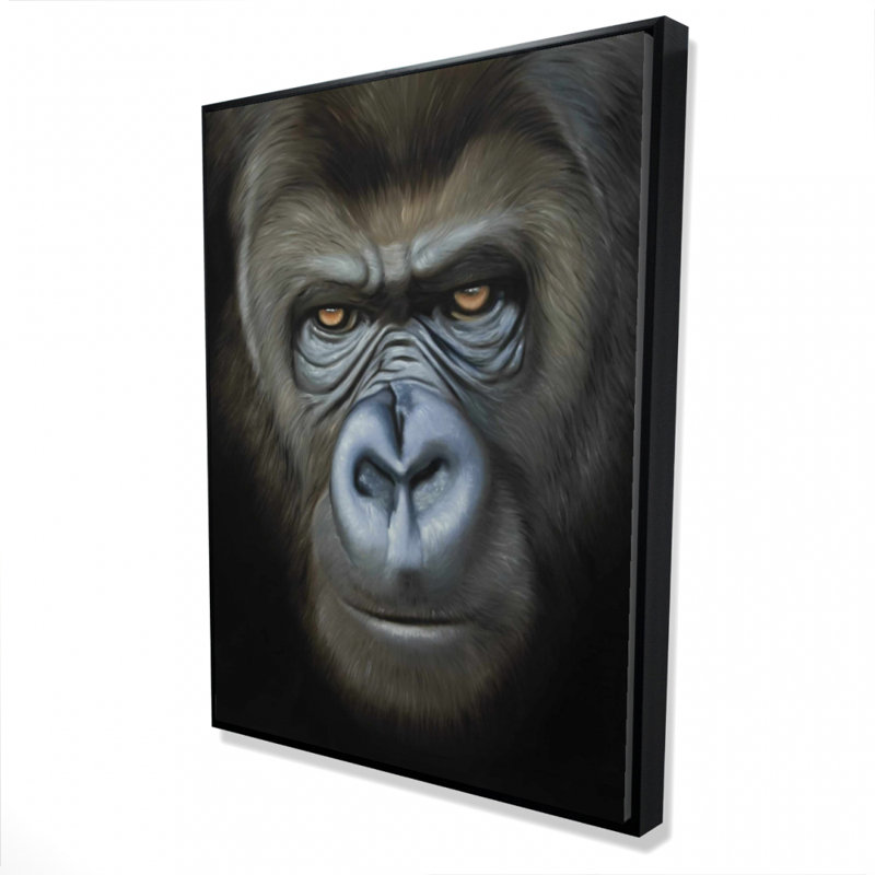 Gorilla Face Print On Canvas