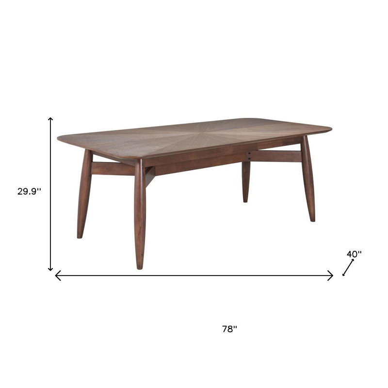 Table de salle à manger 78 "en bois massif espresso