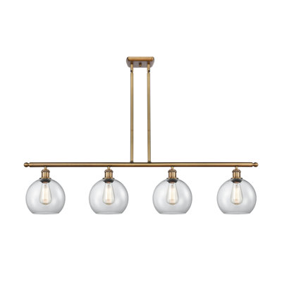 Luminaire suspendu linéaire à 4 lumières pour îlot de cuisine Baptista