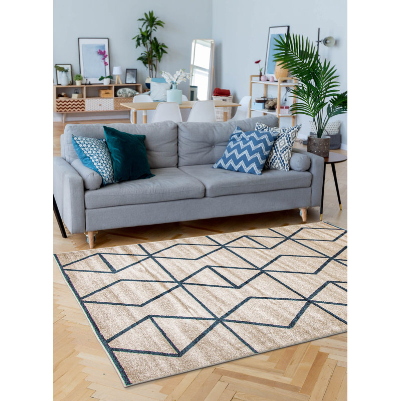 Denoila Geometric Indoor Rug, Rectangle 5'3" x 7'3"