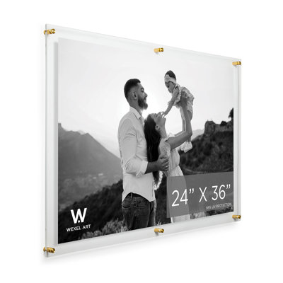 Clear UV-Grade Acrylic Modern Floating Picture Frame